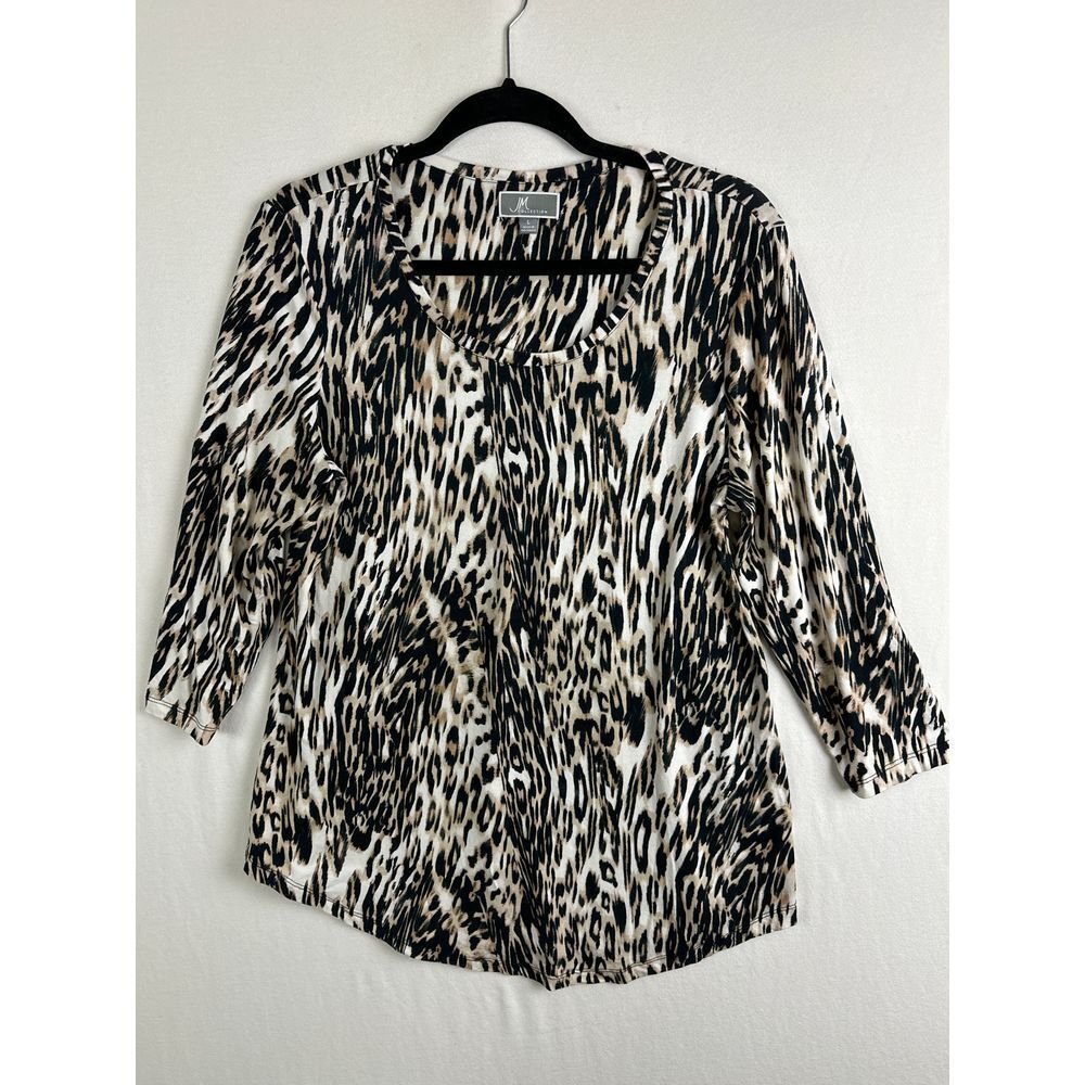 JM Collection Top Women's Large Animal Print